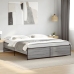 Estructura cama madera ingeniería metal gris Sonoma 200x200 cm