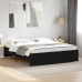 Estructura de cama madera de ingeniería y metal negro 180x200cm