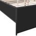 Estructura de cama madera de ingeniería y metal negro 180x200cm