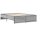 Estructura cama madera ingeniería metal gris Sonoma 150x200 cm