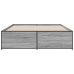 Estructura cama madera ingeniería metal gris Sonoma 150x200 cm