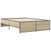 Estructura cama madera ingeniería metal roble Sonoma 140x190 cm