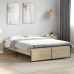 Estructura cama madera ingeniería metal roble Sonoma 140x190 cm