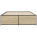 Estructura cama madera ingeniería metal roble Sonoma 140x190 cm