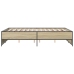 Estructura cama madera ingeniería metal roble Sonoma 140x190 cm