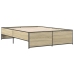 Estructura cama madera ingeniería metal roble Sonoma 140x190 cm