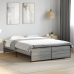 Estructura cama madera ingeniería metal gris Sonoma 140x190 cm