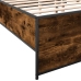 vidaXL Estructura cama madera ingeniería metal roble ahumado 120x190cm