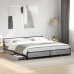 Cama con cajones madera ingeniería gris Sonoma 180x200 cm