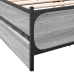 Cama con cajones madera ingeniería gris Sonoma 150x200 cm