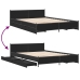 Cama con cajones madera de ingeniería negro 120x200 cm