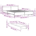 Cama con cajones madera de ingeniería negro 120x200 cm