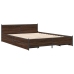 vidaXL Cama con cajones madera de ingeniería marrón roble 120x190 cm