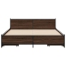 vidaXL Cama con cajones madera de ingeniería marrón roble 120x190 cm