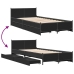 Cama con cajones madera de ingeniería negro 90x190 cm