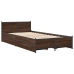 vidaXL Cama con cajones madera de ingeniería marrón roble 90x190 cm