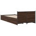 vidaXL Cama con cajones madera de ingeniería marrón roble 90x190 cm