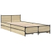 Cama con cajones madera ingeniería roble Sonoma 100x200 cm