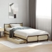 Cama con cajones madera ingeniería roble Sonoma 100x200 cm