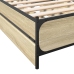Cama con cajones madera ingeniería roble Sonoma 100x200 cm
