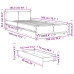 Cama con cajones madera ingeniería roble Sonoma 100x200 cm