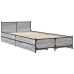 vidaXL Cama con cajones madera de ingeniería gris Sonoma 75x190 cm