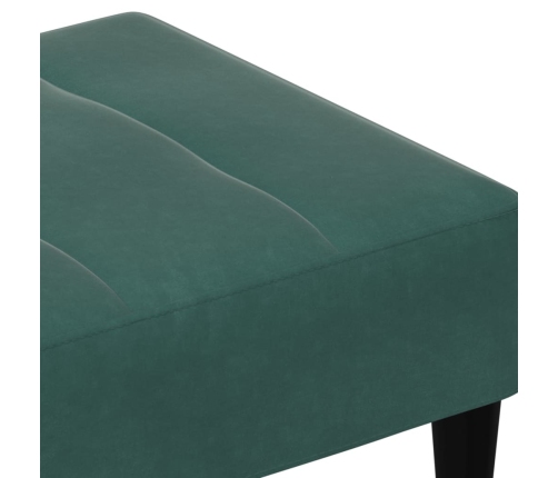 vidaXL Reposapiés de terciopelo verde oscuro 77x55x31 cm