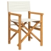 Silla de director plegable madera maciza de teca crema