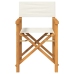 Silla de director plegable madera maciza de teca crema