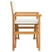 Silla de director plegable madera maciza de teca crema