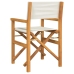 Silla de director plegable madera maciza de teca crema