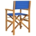 Silla de director plegable madera maciza de teca azul