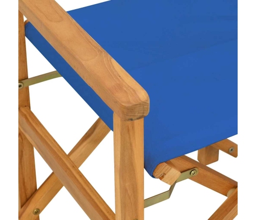 Silla de director plegable madera maciza de teca azul