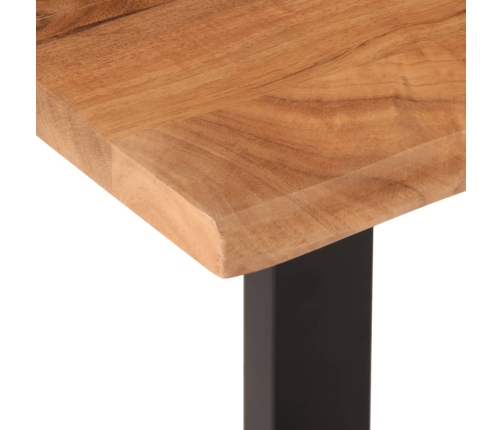 Banco de madera maciza de acacia y acero 160 cm