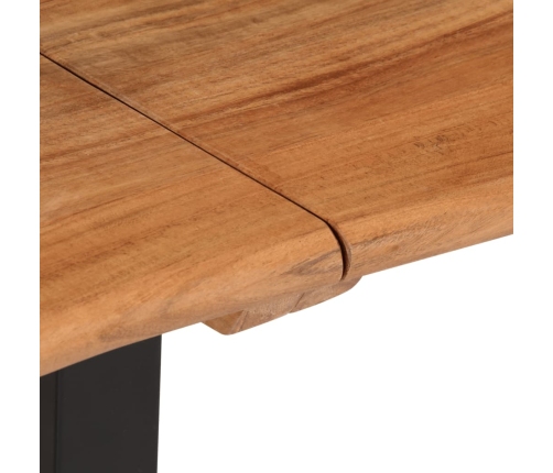 Banco de madera maciza de acacia y acero 160 cm