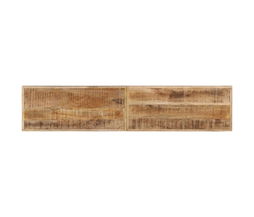 Banco de madera maciza de mango rugosa y acero 160 cm