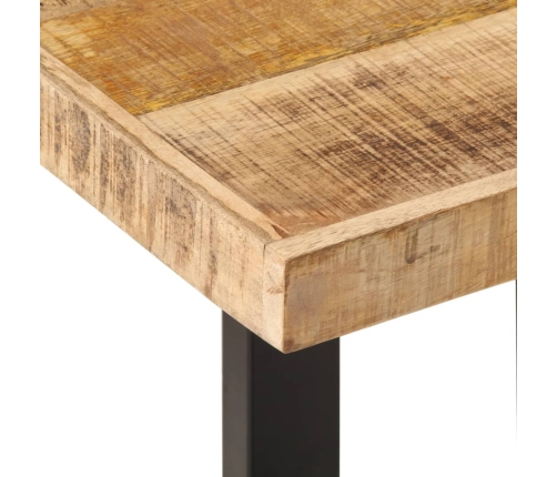 Banco de madera maciza de mango rugosa y acero 160 cm