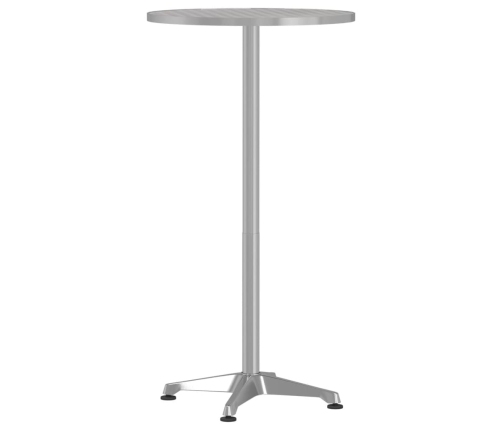 vidaXL Mesa bar exterior altura ajustable aluminio Ø59,5x70/109,5 cm