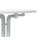 Mesa alta de comedor madera ingeniería y acero blanco Ø60x110cm