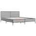 Estructura cama madera ingeniería metal gris Sonoma 120x200 cm