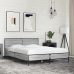 Estructura cama madera ingeniería metal gris Sonoma 120x200 cm