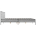 Estructura cama madera ingeniería metal gris Sonoma 120x200 cm