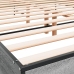 Estructura cama madera ingeniería metal gris Sonoma 120x200 cm