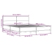 Estructura cama madera ingeniería metal gris Sonoma 120x200 cm
