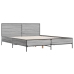 Estructura cama madera ingeniería metal gris Sonoma 140x200 cm