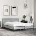 Estructura cama madera ingeniería metal gris Sonoma 140x200 cm