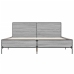 Estructura cama madera ingeniería metal gris Sonoma 140x200 cm
