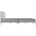 Estructura cama madera ingeniería metal gris Sonoma 140x200 cm