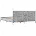 Estructura cama madera ingeniería metal gris Sonoma 140x200 cm