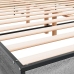 Estructura cama madera ingeniería metal gris Sonoma 140x200 cm
